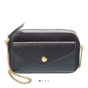 Gucci GG Embossed super mini leather shoulder bag